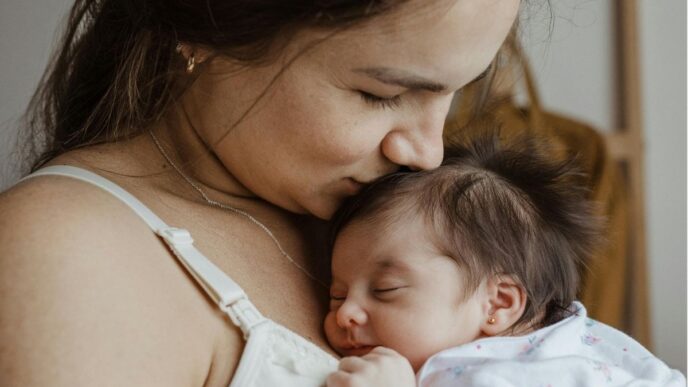 moeilijke naam kind foto van moeder en baby