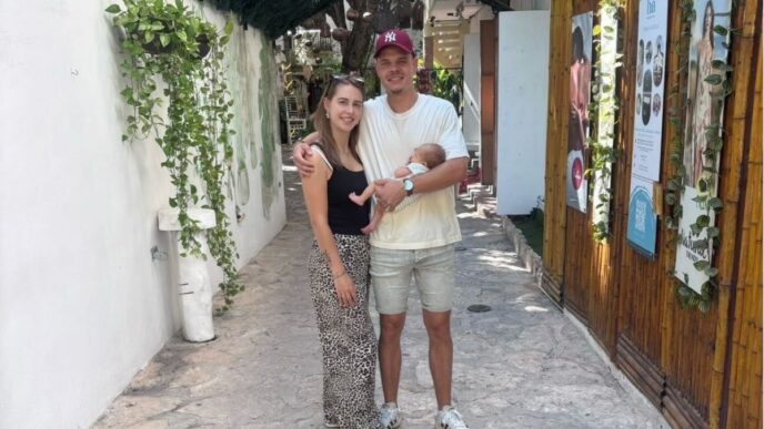 vroeggeboorte in Mexico foto van nina en gezin