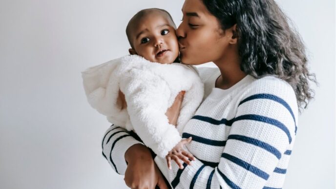 baby-app foto van moeder en kind