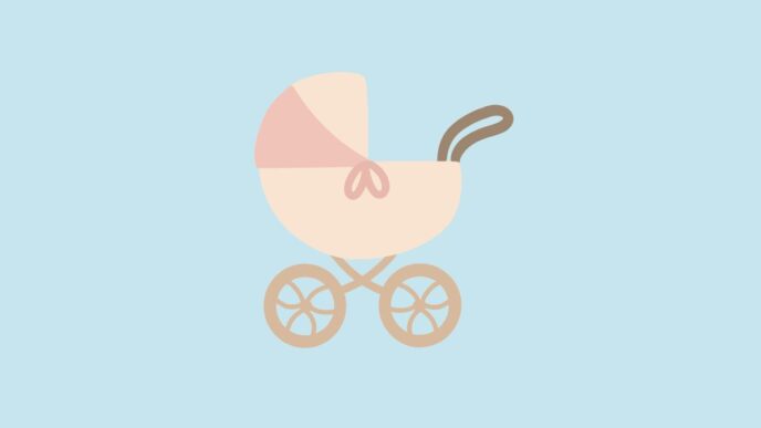 oppas locatie delen illustratie van kinderwagen
