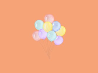 Tikkie verjaardagsfeestje illustratie van balonnen
