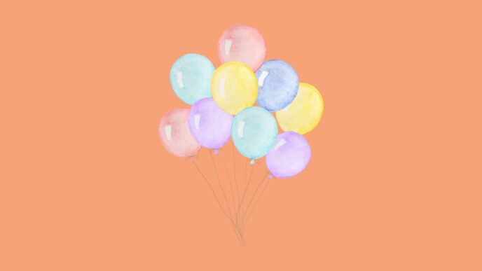 Tikkie verjaardagsfeestje illustratie van balonnen