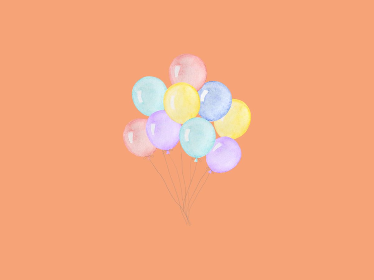 Tikkie verjaardagsfeestje illustratie van balonnen