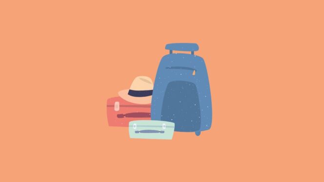 Ex houdt kinderen langer illustratie koffers