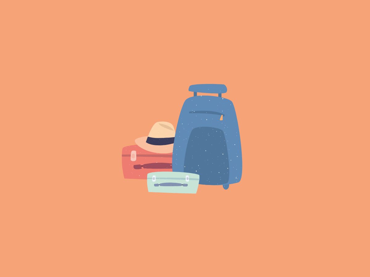 Ex houdt kinderen langer illustratie koffers