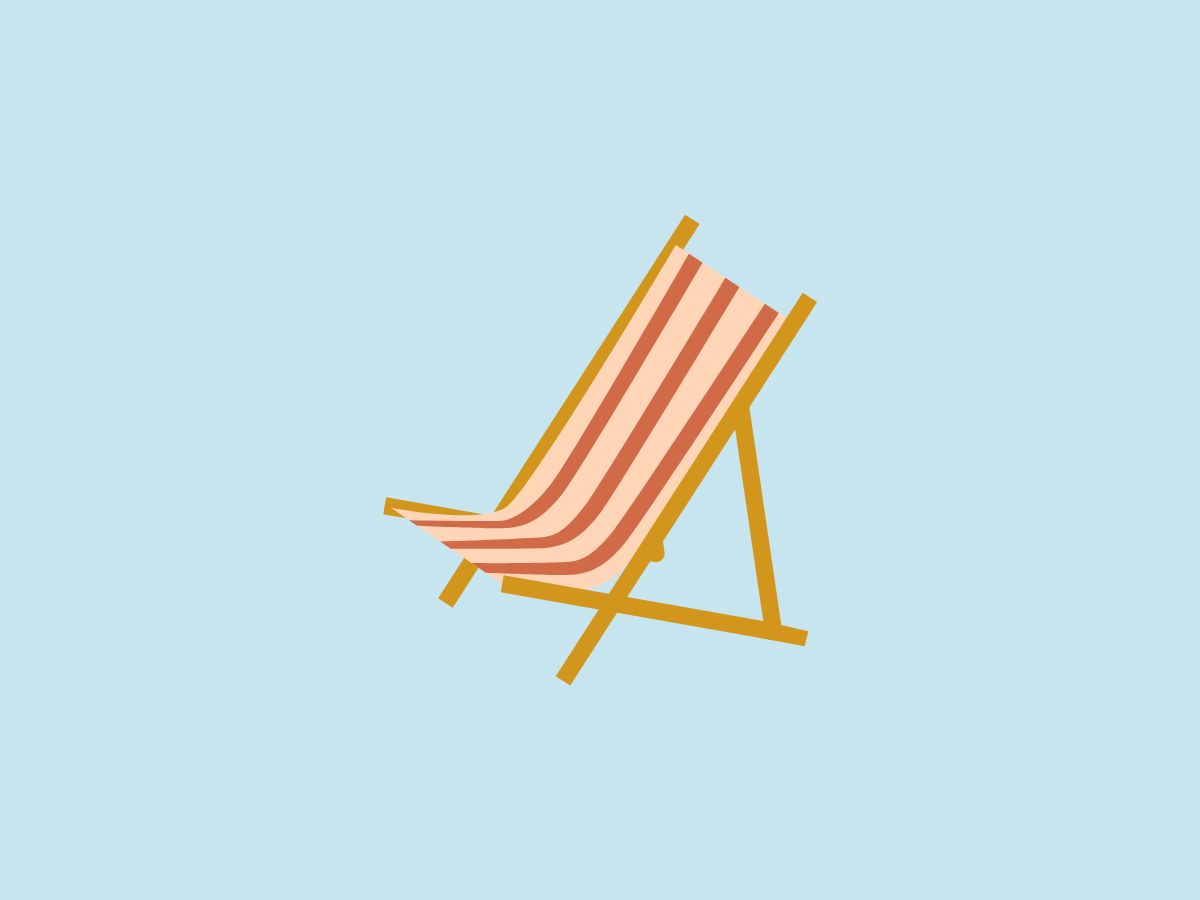 hotelapp ligbedden reserveren illustratie van ligbedje