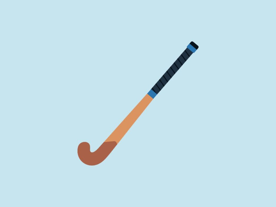 Hockey-app illustratie van hockeystick