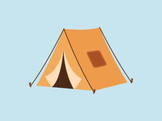 Camping WhatsApp-groep illustratie van tent