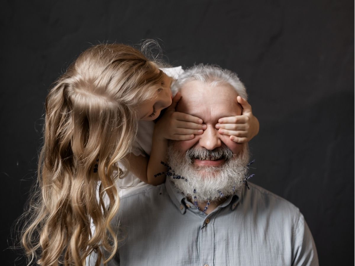 Schoonvader foto van opa en kind