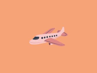 vliegen met een baby illustratie van vliegtuig