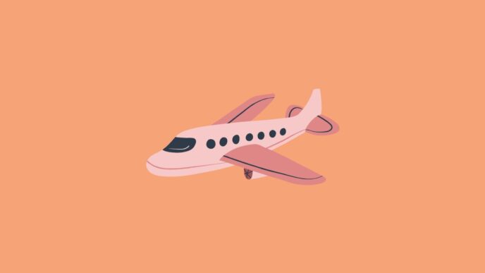 vliegen met een baby illustratie van vliegtuig