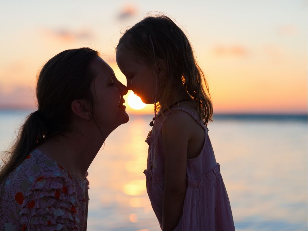 Unieke babynaam foto van moeder en dochter