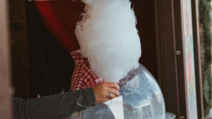 Onbekende vader helpt foto van suikerspin