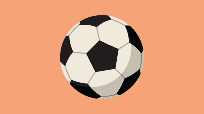 scheldwoord kind illustratie van voetbal