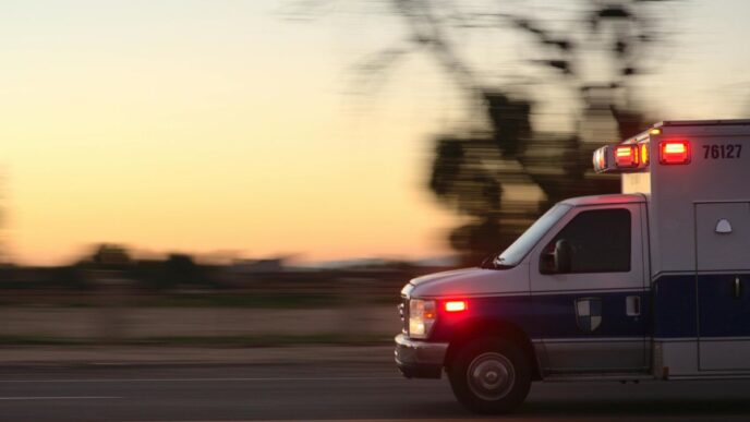 ongeluk A50 Uden foto van ambulance