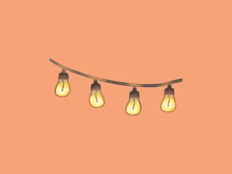 buitensluiten op de camping illustratie van tent lichtjes