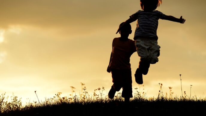 burenruzie opgelost foto van twee kinderen