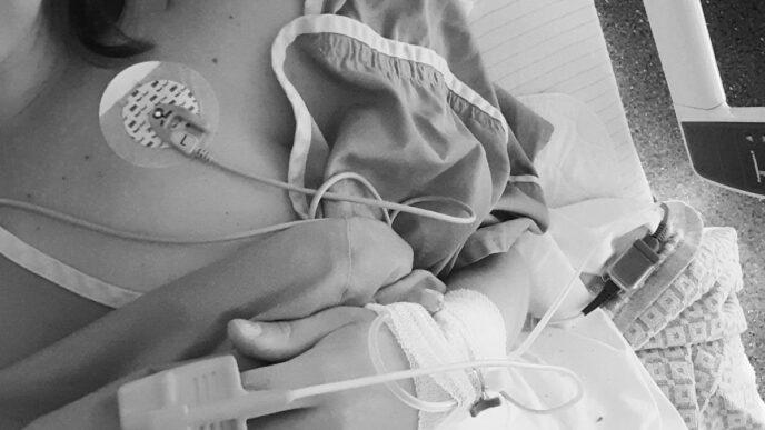 Hyperemesis Gravidarum zwangerschap foto van marjolein in het ziekenhuis