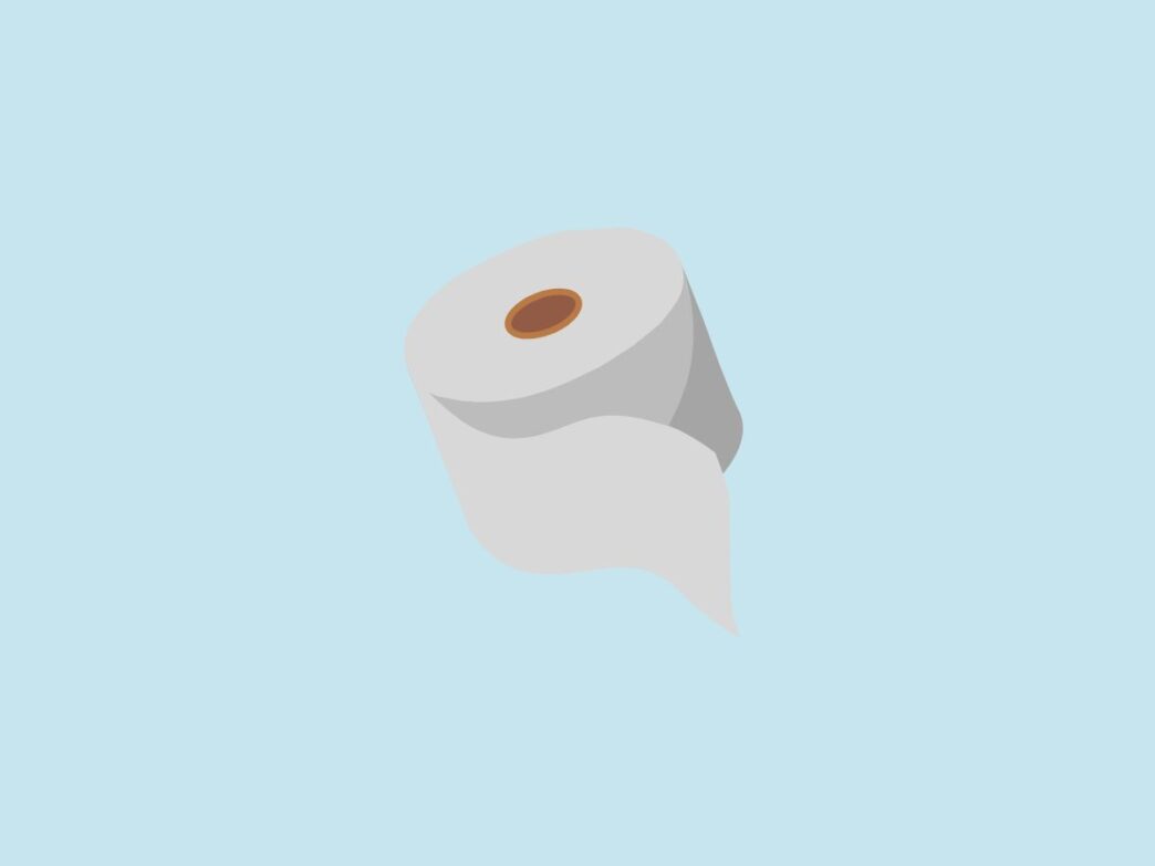 per ongeluk spraakbericht WhatsApp illustratie met wc rol