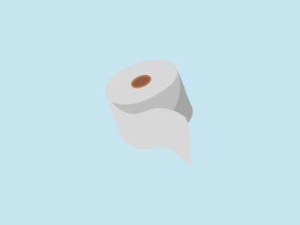 per ongeluk spraakbericht WhatsApp illustratie met wc rol