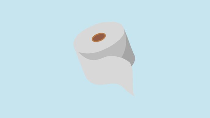 per ongeluk spraakbericht WhatsApp illustratie met wc rol