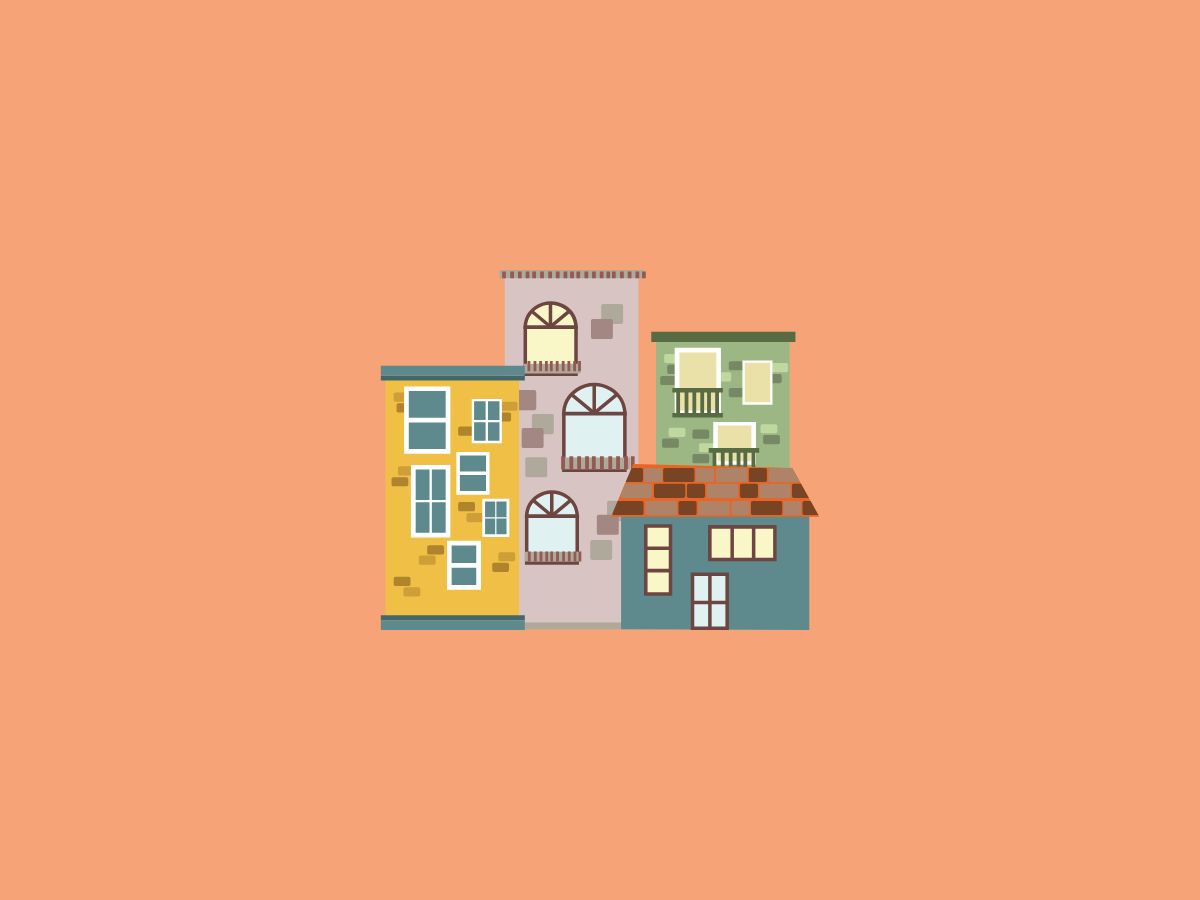 vooroordelen alleenstaande moeder illustratie van huizen