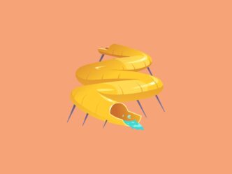 voordringen waterpark illustratie glijbaan