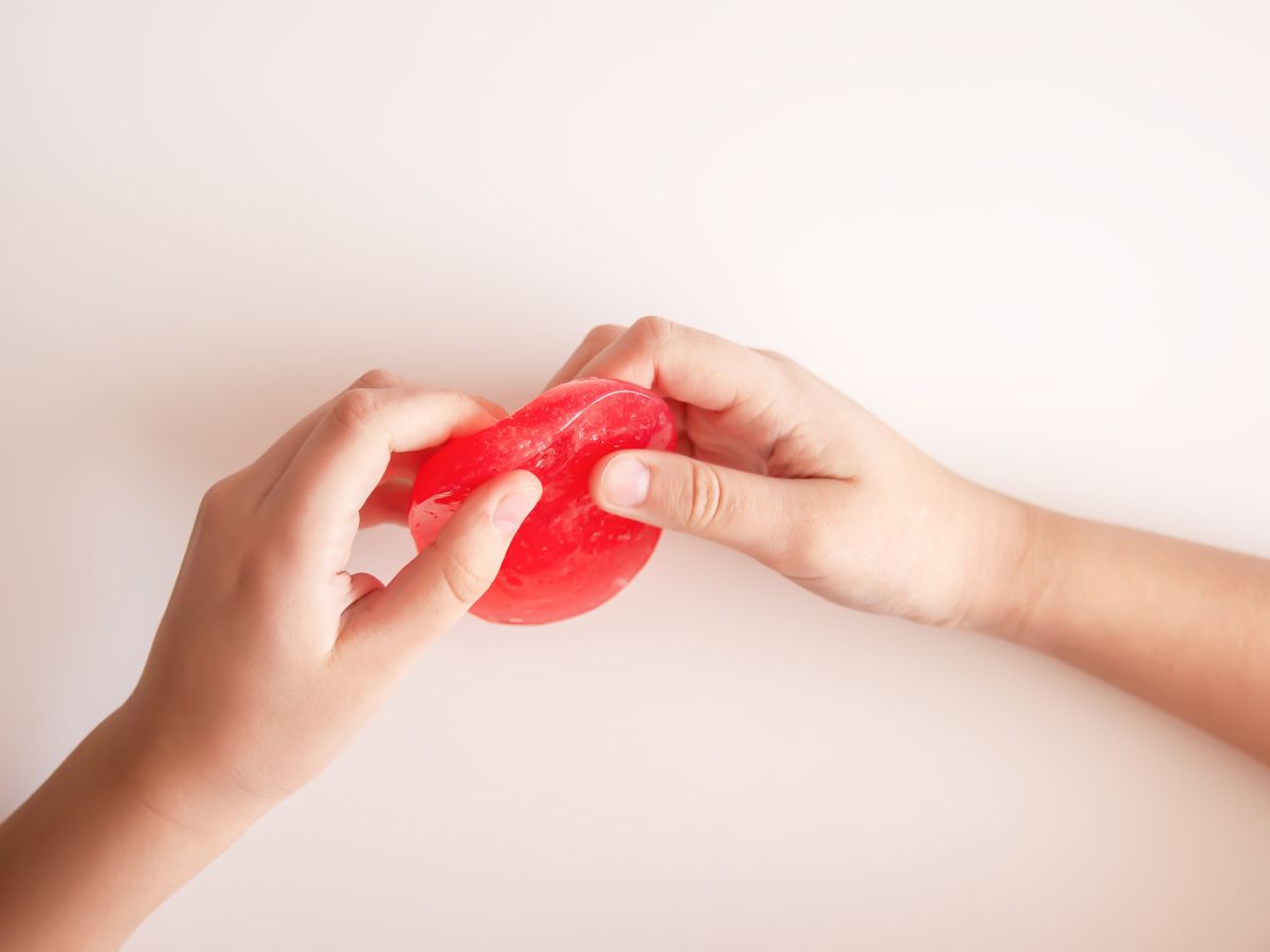 squishy brandwonden foto van stressbal